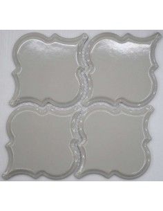 Porcelain Arabesko Bevel Light Grey 160 плитка-мозаика керамическая "Философия Мозаики"
