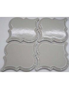 Porcelain Arabesko Bevel Light Grey 160 плитка-мозаика керамическая "Философия Мозаики" 2