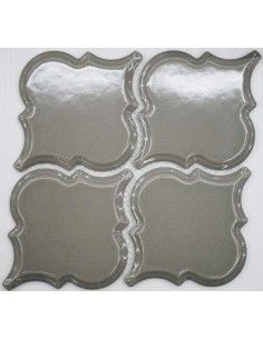 Porcelain Arabesko Bevel Grey 160 плитка-мозаика керамическая "Философия Мозаики"