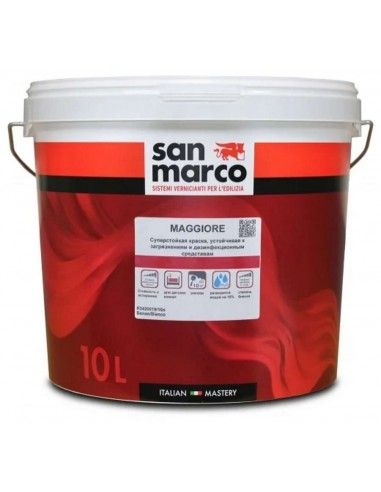 San Marco Maggiore 1л cуперстойкая глубоко-матовая краска для стен и потолка