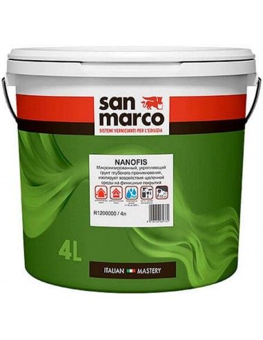 San Marco Nanofis 1л микронизированный укрепляющий грунт глубокого проникновения