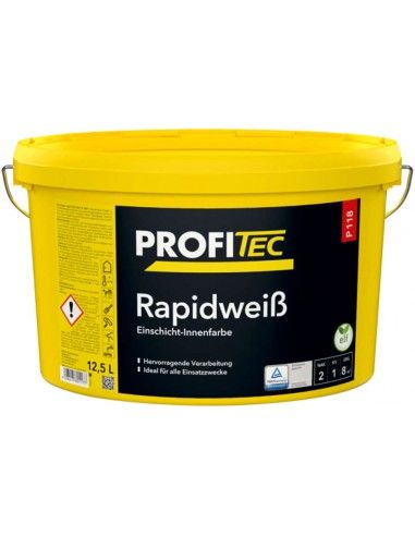 PROFI Tec Rapidweiss 5л краска для стен и потолка