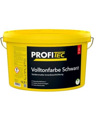 PROFI Tec Volltonfarbe Schwarz 12,5л черная краска для стен и потолка