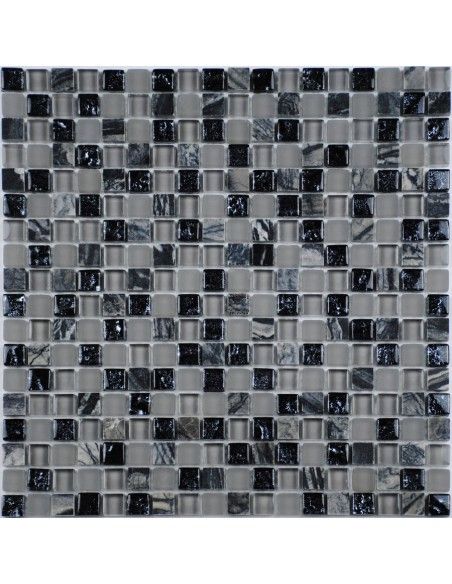 Cube Grey мозаика из камня и стекла "Философия Мозаики"