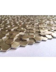 Aluminium 3D Hexagon Gold мозаика из алюминия "Философия Мозаики" 2