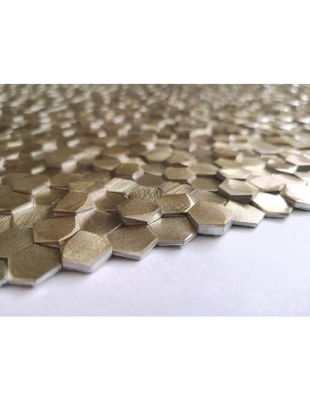 Aluminium 3D Hexagon Gold мозаика из алюминия "Философия Мозаики"