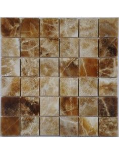 Caramel Onyx 48-10P мозаика из оникса "Философия Мозаики"