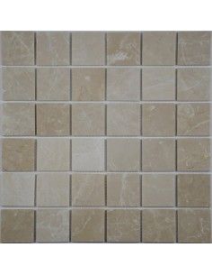 Crema Marfil 48-4P каменная мозаика "Философия Мозаики"