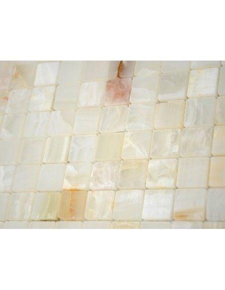 Карамель / Ледо Onice Jade Bianco POL 23x23x7 мм мозаика из оникса