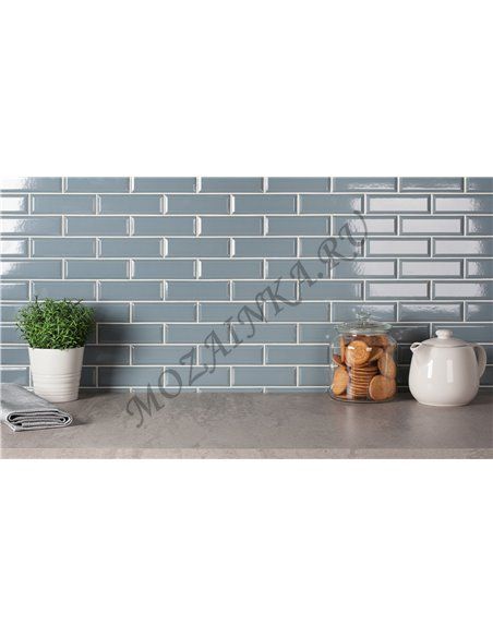 Homework Metro Bluish-Grey Glossy 45х145 мм мозаика керамическая