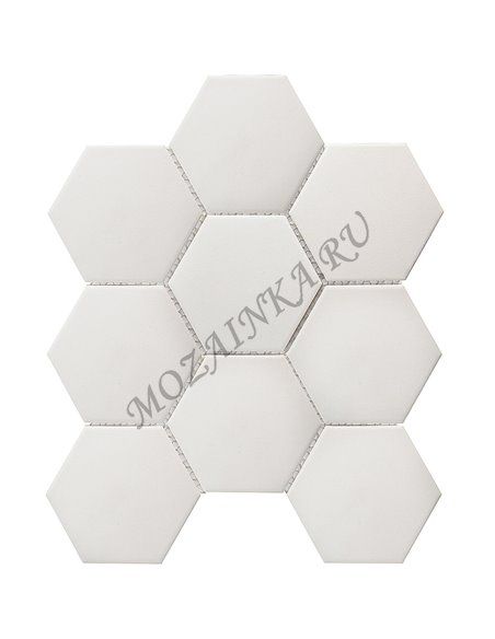 Homework Hexagon Big White Antislip мозаика керамическая Starmosaic