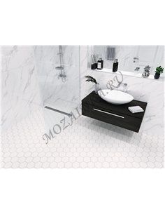 Homework Hexagon Big White Antislip мозаика керамическая Starmosaic 2