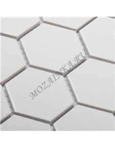 Homework Hexagon small White Matt мозаика керамическая Starmosaic 2