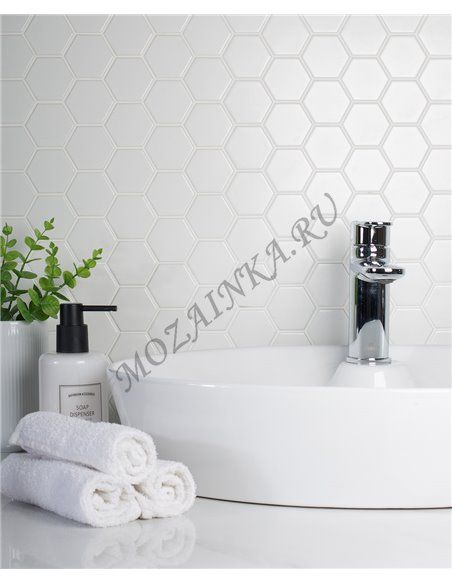 Homework Hexagon small White Matt мозаика керамическая