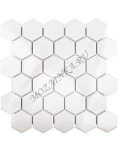 Homework Hexagon small White Glossy мозаика керамическая Starmosaic