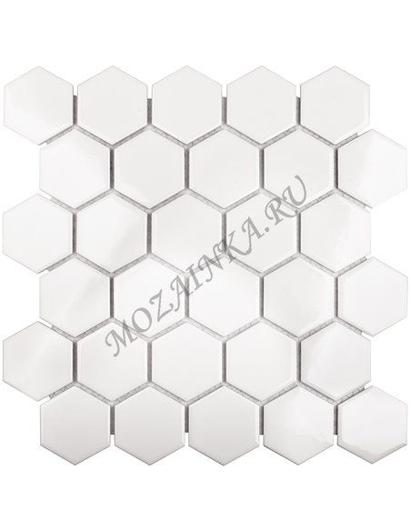 Homework Hexagon small White Glossy мозаика керамическая Starmosaic