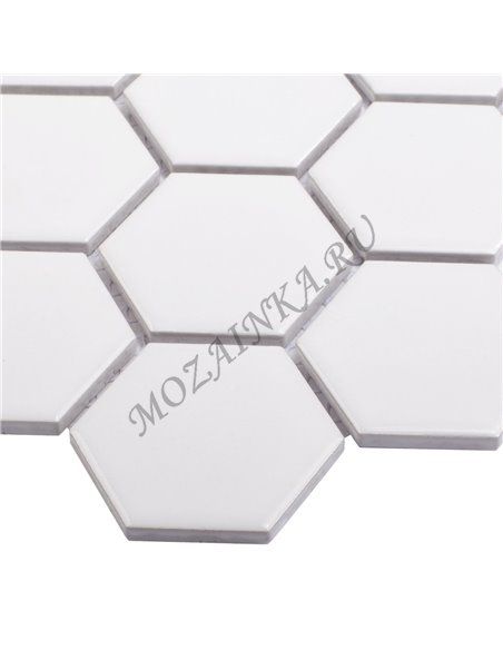 Homework Hexagon small White Glossy мозаика керамическая