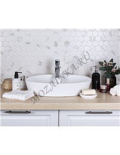 Homework Hexagon Small Carrara Matt мозаика керамическая Starmosaic 2