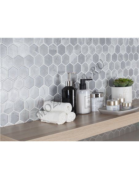 Homework Hexagon Small Marble Grey Matt мозаика керамическая