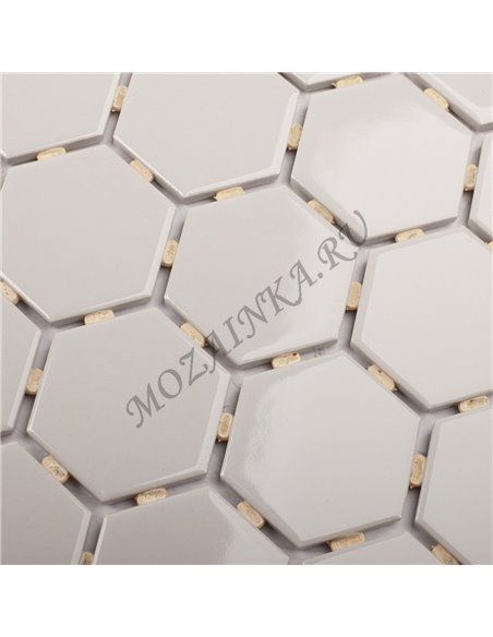 Homework Hexagon Small Grey Glossy мозаика керамическая