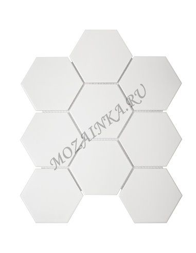 Homework Hexagon Big White Matt мозаика керамическая Starmosaic