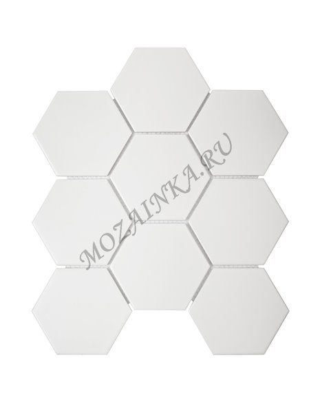 Homework Hexagon Big White Matt мозаика керамическая Starmosaic