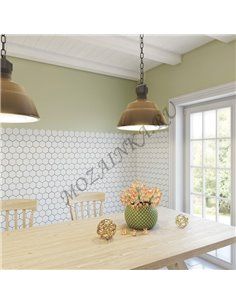 Homework Hexagon Big White Matt мозаика керамическая Starmosaic 2