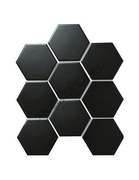 Homework Hexagon Big Black Matt мозаика керамическая Starmosaic