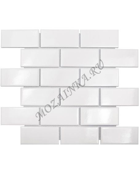 Homework Brick White Glossy мозаика керамическая Starmosaic