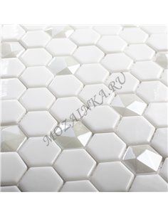 Hexagon COLORS 100/ DIAMOND 350D мозаика стеклянная Vidrepur 2