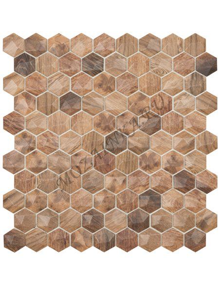 Hexagon WOODS 4700D мозаика стеклянная Vidrepur