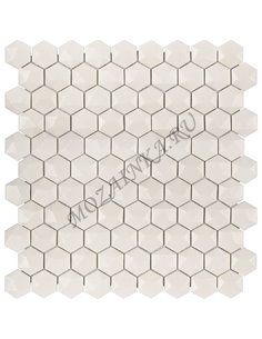 Hexagon MATT 904D WHITE мозаика стеклянная Vidrepur
