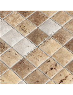 Stones MIX TRAVERTINO BLEND мозаика стеклянная Vidrepur 2