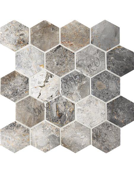 Wild Stone HEXAGON VLgP 64х74 мм каменная мозаика Starmosaic
