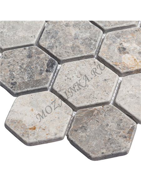 Wild Stone HEXAGON VLg TUMBLED 64x74 мм каменная мозаика