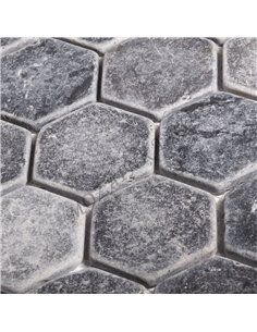 Wild Stone HEXAGON VBs TUMBLED 64х74 мм каменная мозаика Starmosaic 2