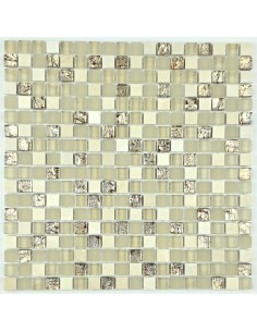Cube Cream мозаика из камня и стекла "Философия Мозаики"
