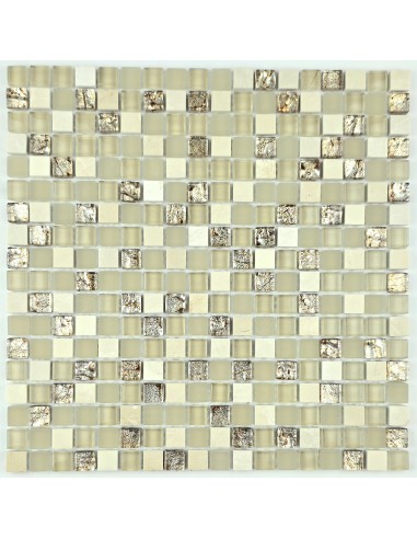Cube Cream мозаика из камня и стекла "Философия Мозаики"