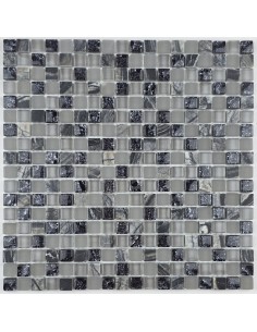 Cube Grey мозаика из камня и стекла "Философия Мозаики"