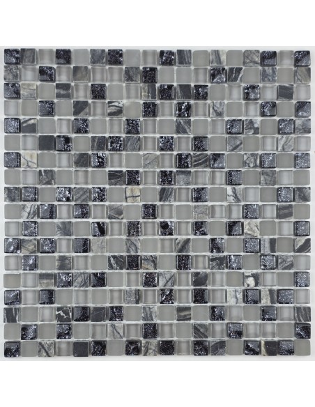 Cube Grey мозаика из камня и стекла "Философия Мозаики"