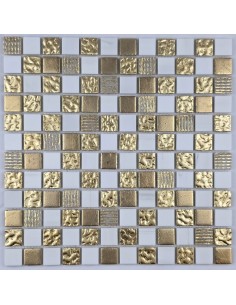Krit 26 каменная мозаика покрытая золотом "Философия Мозаики"