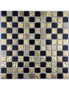 Krit 27 каменная мозаика покрытая золотом "Философия Мозаики"