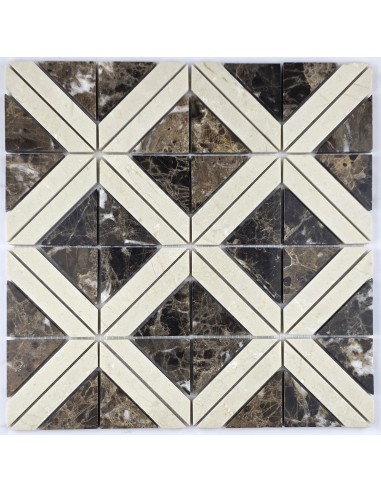 Romb Cream каменная мозаика "Философия Мозаики"