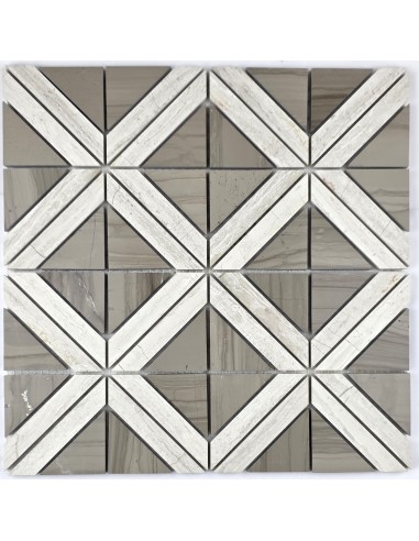 Romb Grey каменная мозаика "Философия Мозаики"