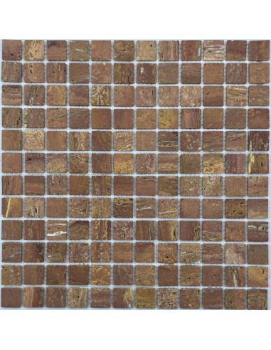 Red Travertine 23-6W мозаика из травертина "Философия Мозаики"