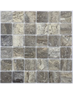 Tobacco Travertine 48-6P мозаика из травертина "Философия Мозаики"