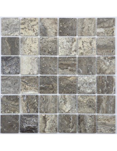 Tobacco Travertine 48-6P мозаика из травертина "Философия Мозаики"