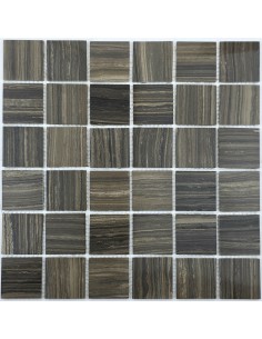 Choco Wood 48-6P каменная мозаика "Философия Мозаики"