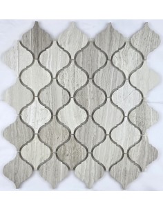 Arabesco White Wooden 62x74 каменная мозаика "Философия Мозаики"