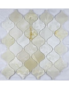 Arabesco White Onyx 62x74 мозаика из оникса "Философия Мозаики"